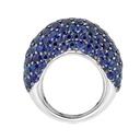 Piranesi White Gold Dome Ring - Blue Sapphire