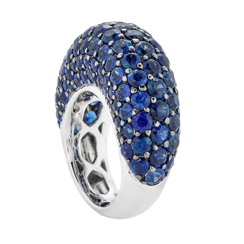 Piranesi White Gold Dome Ring - Blue Sapphire #2