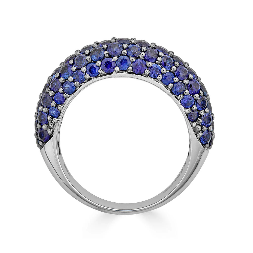Piranesi White Gold Dome Small Ring - Blue Sapphire #2