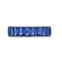 Piranesi White Gold Eternity Channel Set Band - Blue Sapphire