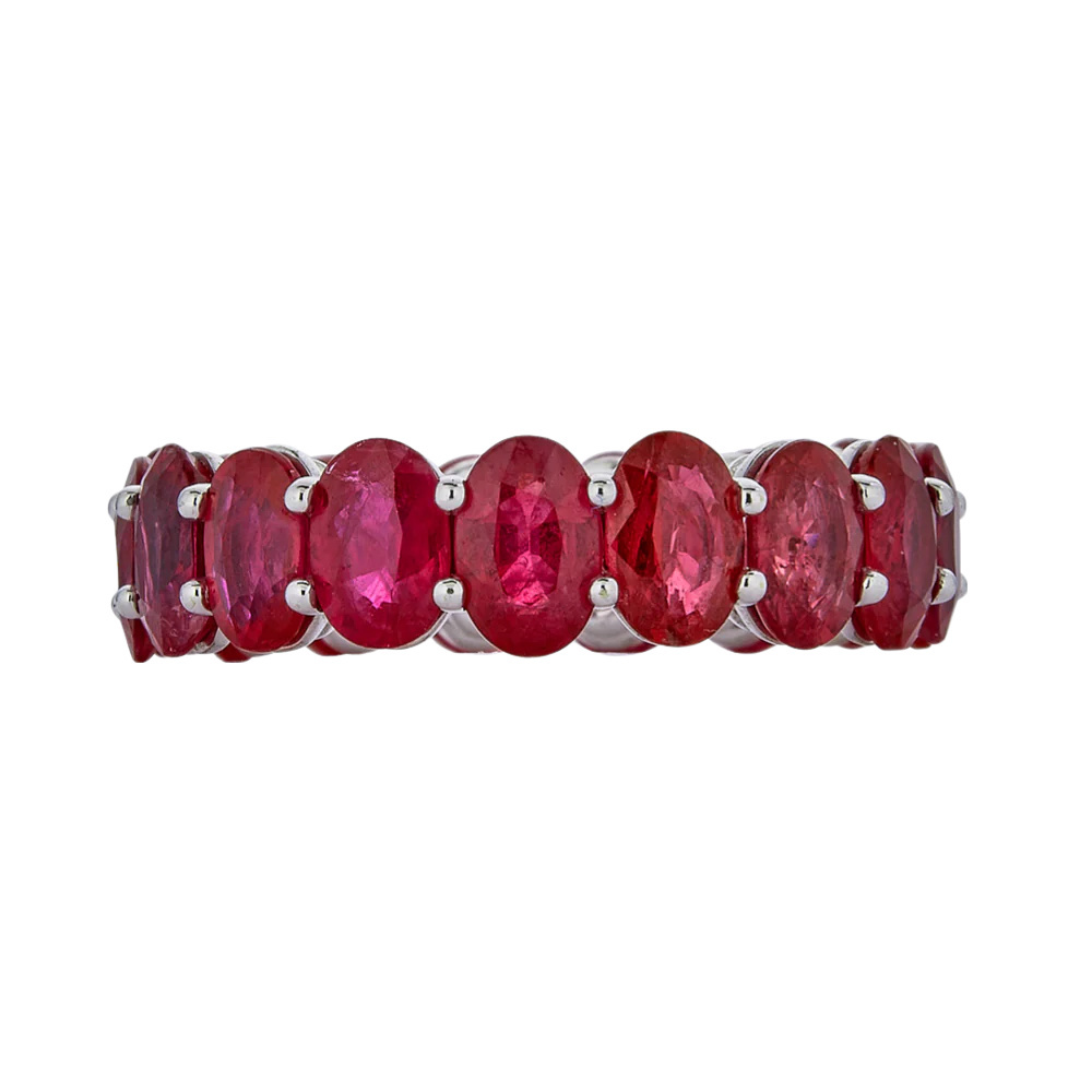 Piranesi White Gold Eternity Oval Band