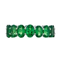 Piranesi White Gold Eternity Oval Band - Tsavorite