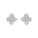 Piranesi White Gold Fiore Small Flower Earrings E4514-DIA/WG