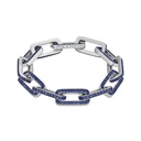 Piranesi White Gold Link Bracelet - Blue Sapphire B4296-B