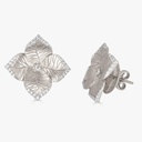 Piranesi White Gold Oro Fiore Large Flower Earrings With Diamonds E5180WD-WG #2