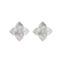 Piranesi White Gold Oro Fiore Small Flower Earrings E5181-WG