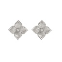 Piranesi White Gold Oro Fiore Small Flower Earrings With Diamonds E5182WD-WG