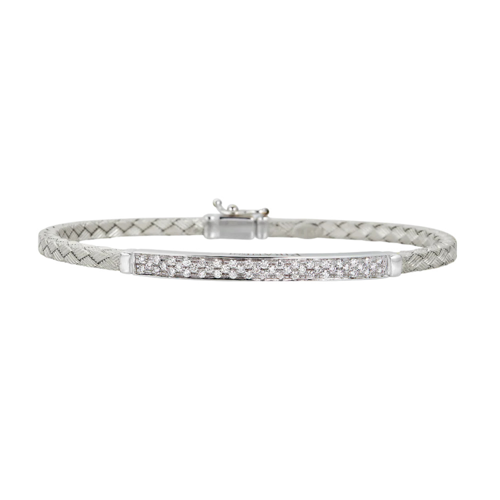 Piranesi White Gold Oro Woven Bracelet B4487WD-WG