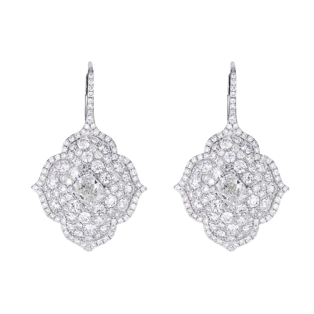 Piranesi White Gold Pasha Drop Earrings E5132WDCU-WG