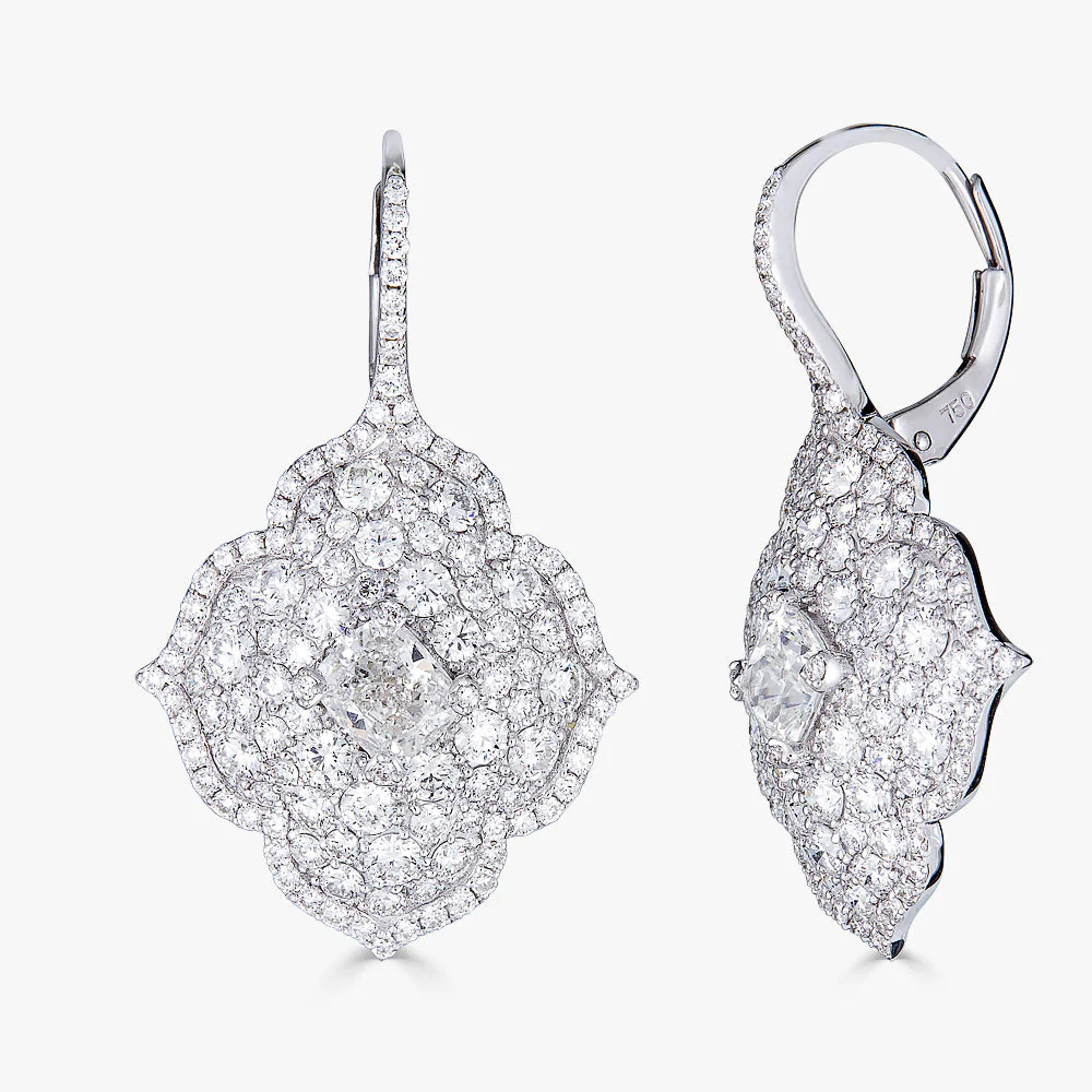 Piranesi White Gold Pasha Drop Earrings E5132WDCU-WG #2