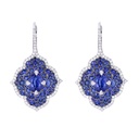 Piranesi White Gold Pasha Drop Earrings - Blue Sapphire E5132
