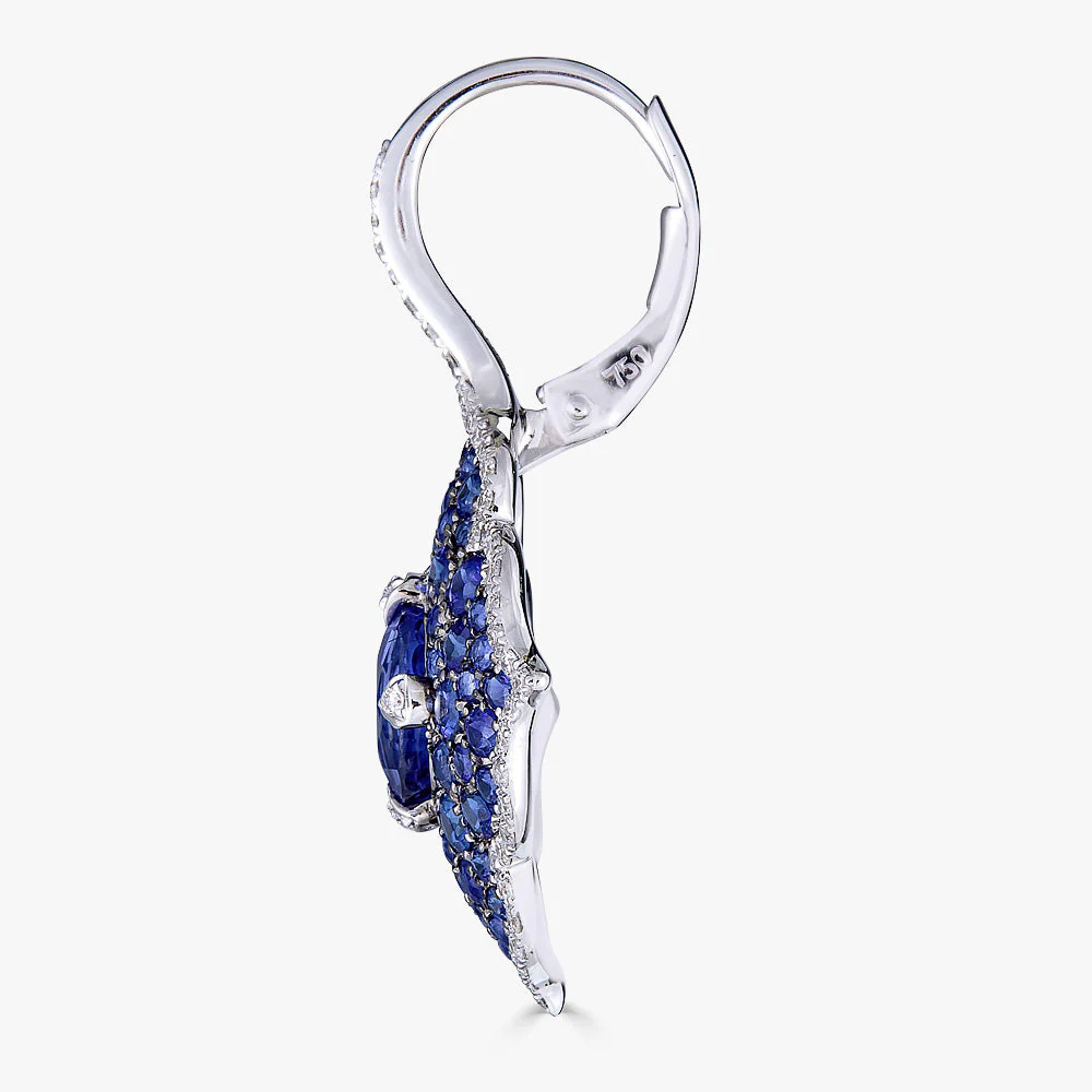 Piranesi White Gold Pasha Drop Earrings - Blue Sapphire E5132 #3