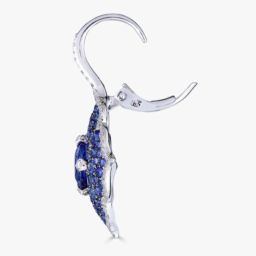 Piranesi White Gold Pasha Drop Earrings - Blue Sapphire E5132 #4