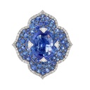 Piranesi White Gold Pasha Ring - Blue Sapphire