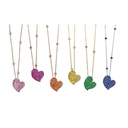 Piranesi White Gold Wave Heart Medium Necklace N6088-RUB #2