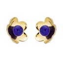 Piranesi Yellow Gold Capri Cinque Bead Earring - Lapis Lazuli E5594-YG/LAP