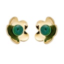 Piranesi Yellow Gold Capri Cinque Bead Earring - Malachite E5594-YG/MAL