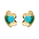 Piranesi Yellow Gold Capri Cinque Bead Earring - Turquoise E5594-YG/TURQ