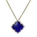 Piranesi Yellow Gold Capri Flower Necklace - Lapis Lazuli N6059-LAPIS