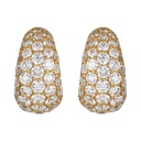Piranesi Yellow Gold Dome Huggie Earring E5406-DIA/YG