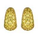 Piranesi Yellow Gold Dome Huggie Earring - Yellow Sapphire E5406-Y