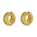 Piranesi Yellow Gold Dome Huggie Earring - Yellow Sapphire E5406-Y #2