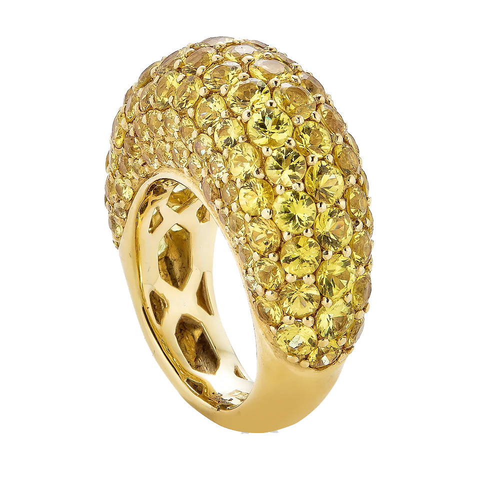 Piranesi Yellow Gold Dome Ring - Yellow Sapphire #2