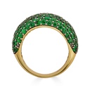 Piranesi Yellow Gold Dome Small Ring - Tsavorite #3