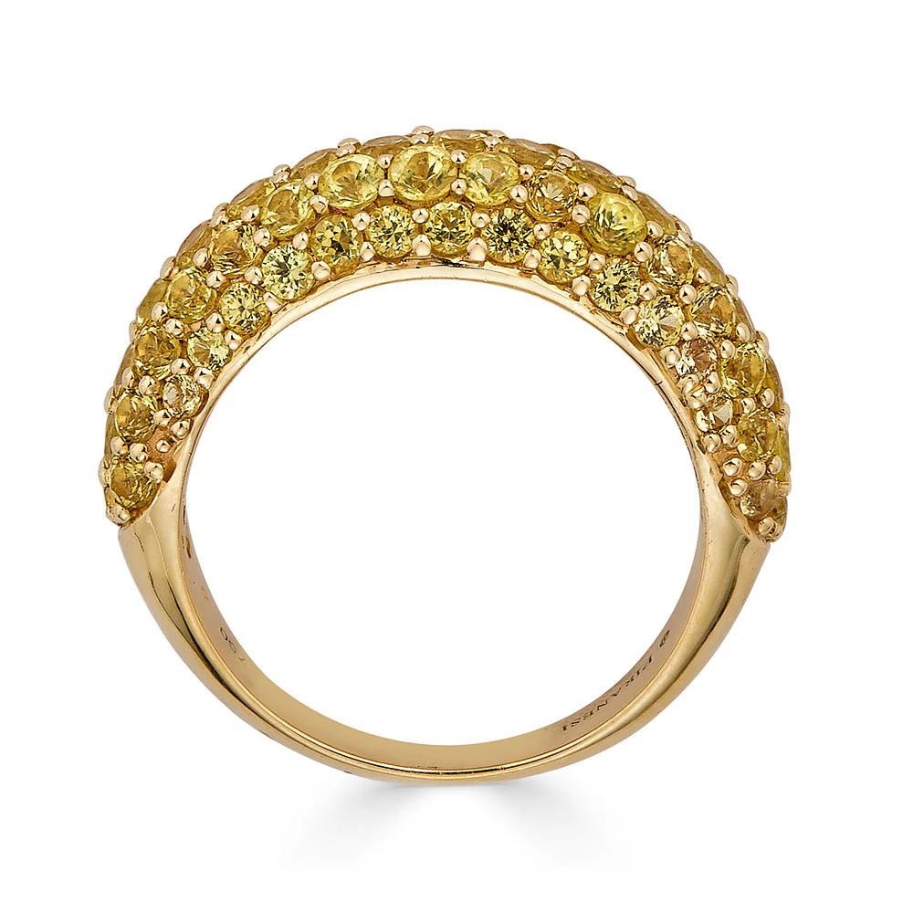 Piranesi Yellow Gold Dome Small Ring - Yellow Sapphire #3