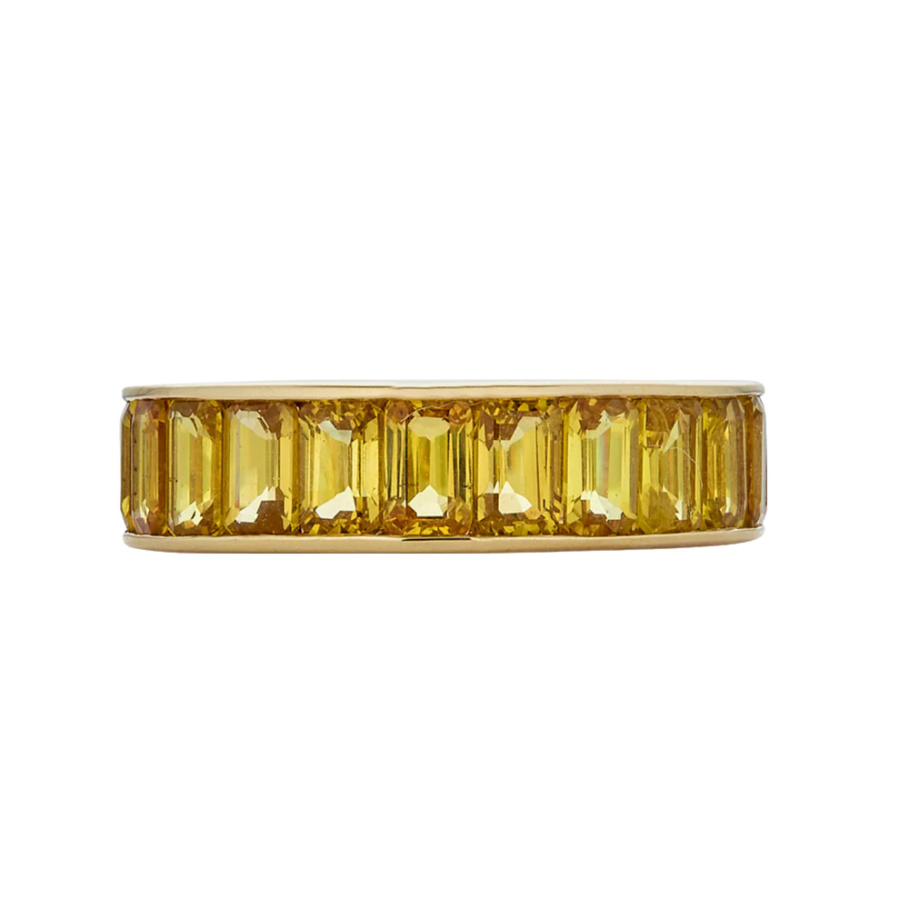 Piranesi Yellow Gold Eternity Channel Set Band - Yellow Sapphire