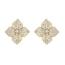 Piranesi Yellow Gold Fiore Large Flower Earrings E4673-DIA/YG