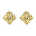 Piranesi Yellow Gold Fiore Large Flower Earrings - Yellow Sapphire E4673-YS