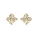 Piranesi Yellow Gold Fiore Small Flower Earrings E4514-DIA/YG