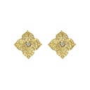 Piranesi Yellow Gold Fiore Small Flower Earrings - Yellow Sapphire E4514-YS/YG