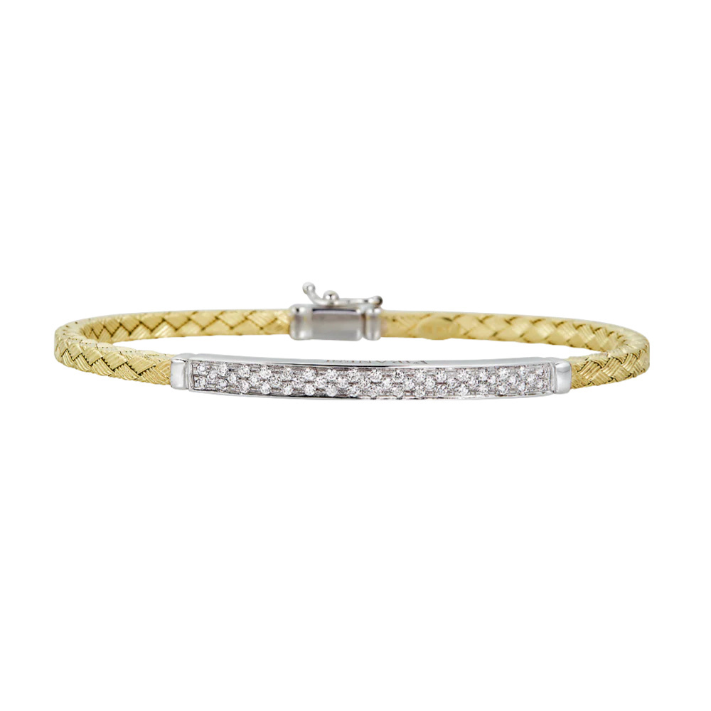 Piranesi Yellow Gold Oro Woven Bracelet B4487WD-YG
