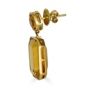 Piranesi Yellow Gold Pietra Drop Earrings - Yellow Citrine E4634-CIT #2