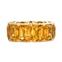 Piranesi Yellow Gold Pietra Emerald Cut Eternity Band - Yellow Citrine