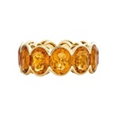 Piranesi Yellow Gold Pietra Oval Eternity Band - Yellow Citrine