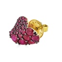 Piranesi Yellow Gold Wave Heart Small Earring E5017-RUB #2