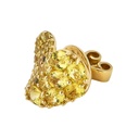 Piranesi Yellow Gold Wave Heart Small Earring - Yellow Sapphire E5017-Y #2