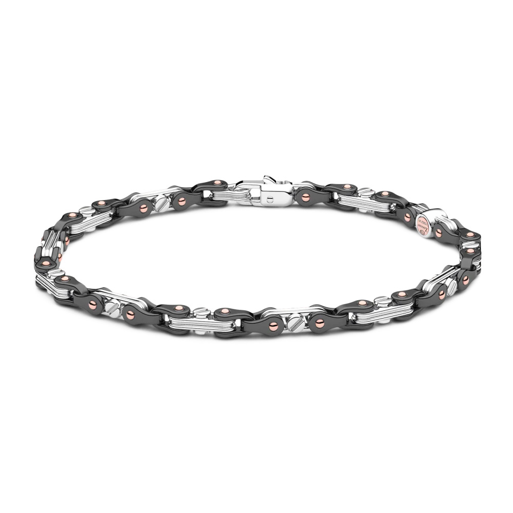 Zancan Zancan 18K Gold And Black Ceramic Bracelet KB035