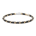 Zancan Zancan 18K Gold And Black Ceramic Bracelet KB040