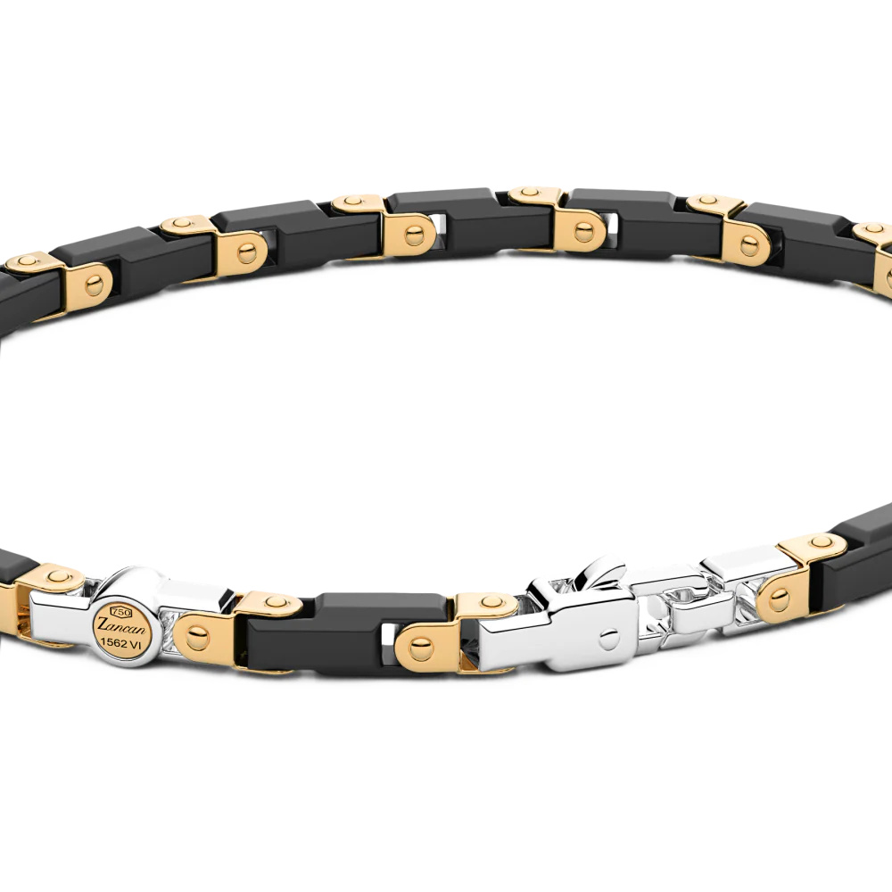 Zancan Zancan 18K Gold And Black Ceramic Bracelet KB040 #2