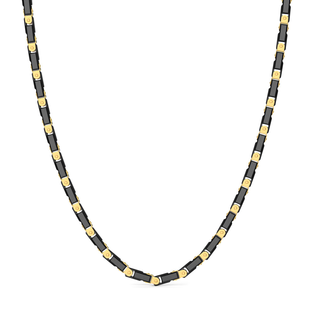 Zancan Zancan 18K Gold And Black Ceramic Necklace KC060-55