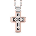 Zancan Zancan 18K Gold Necklace With Black Diamond Cross Pendant UC101R #2