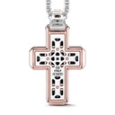 Zancan Zancan 18K Gold Necklace With Black Diamond Cross Pendant EC955 #2
