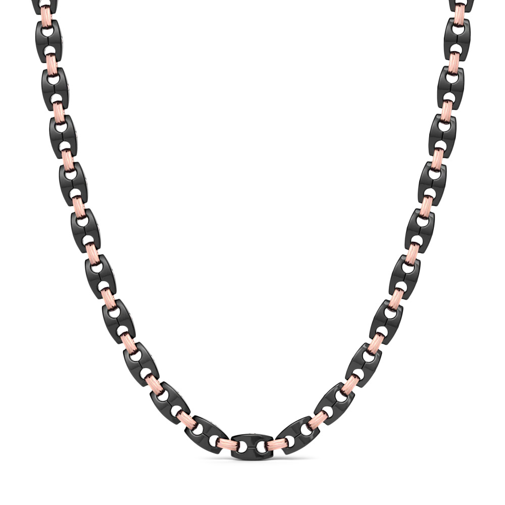 Zancan Zancan 18K Gold, Diamonds And Black Ceramic Necklace KC063