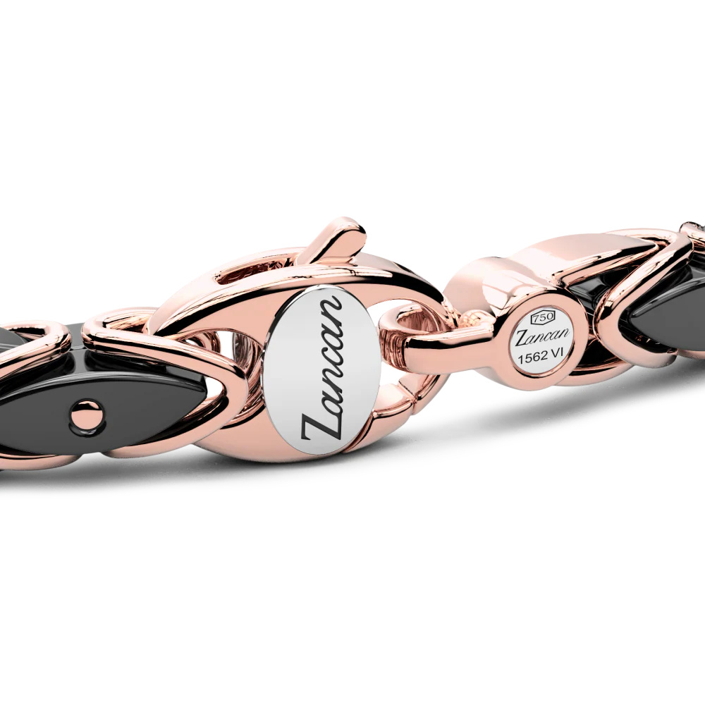 Zancan Zancan Bracelet In 18K Gold And Black Ceramic KB039R-N #2