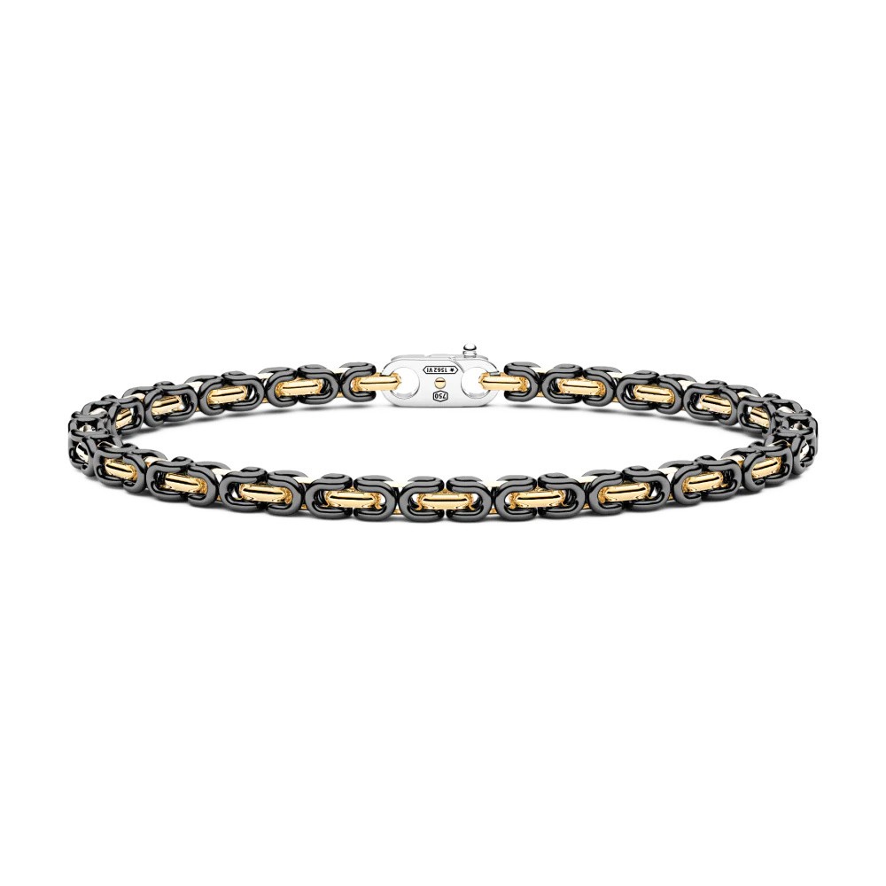Zancan Zancan Bracelet In 18K Gold And Black Ceramic KB056G-N