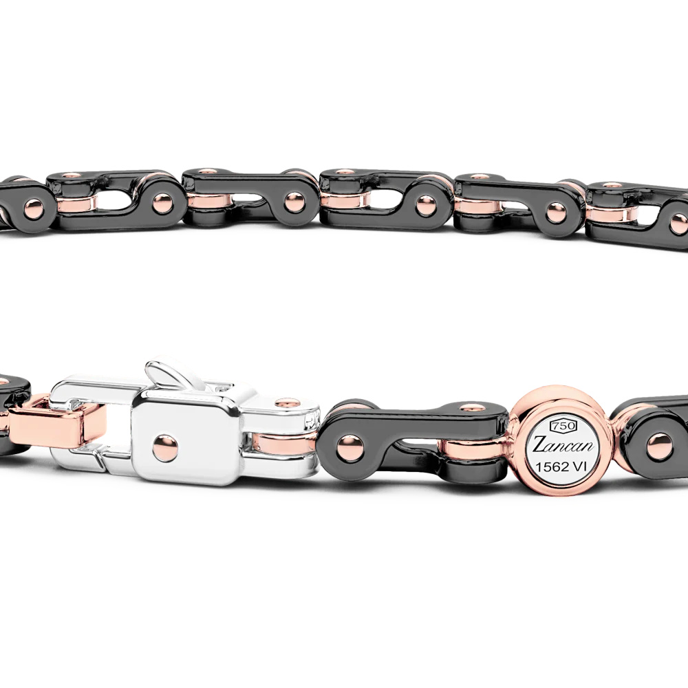 Zancan Zancan Bracelet In 18K Gold And Black Ceramic KB055R-N #2